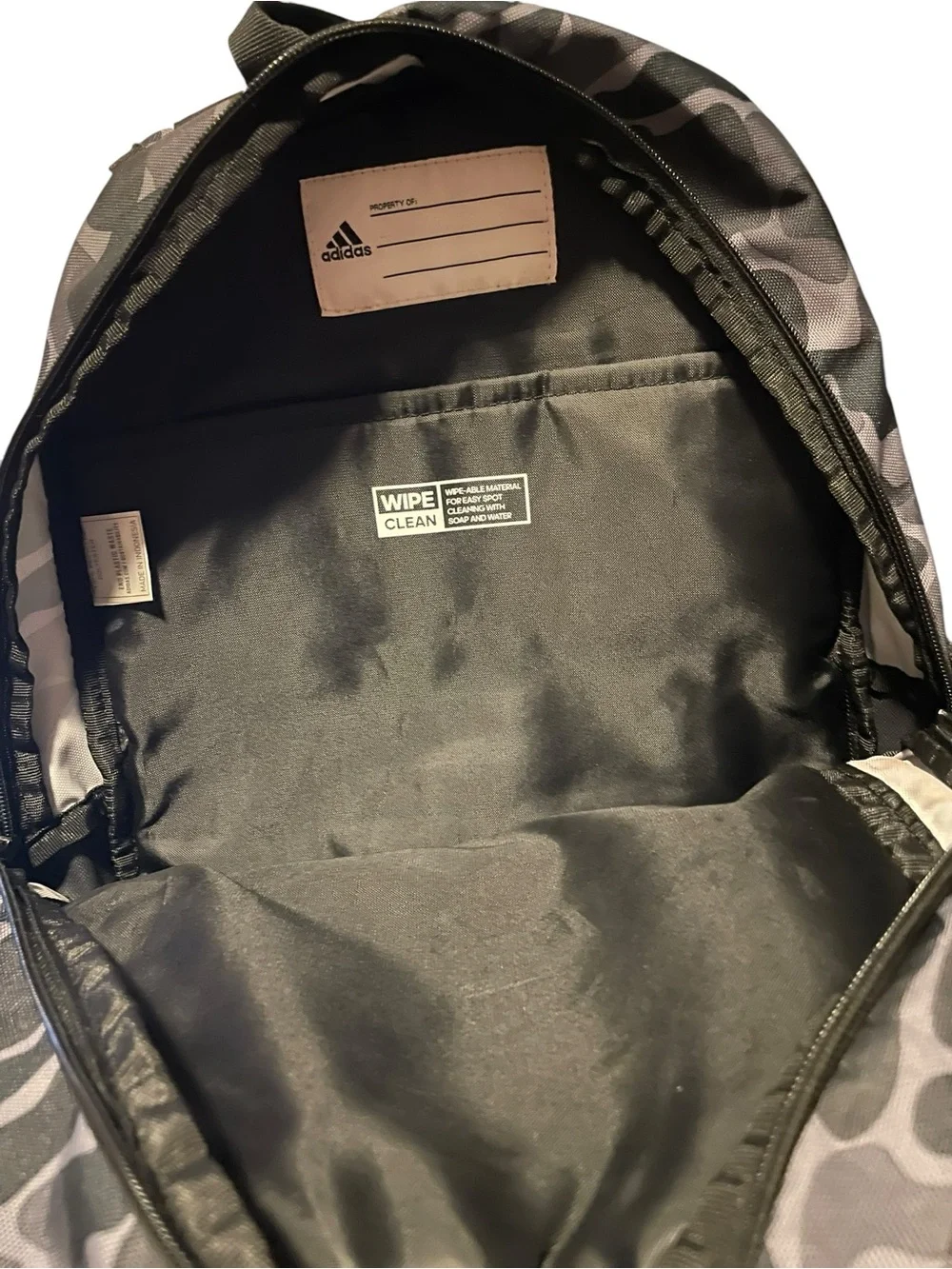 adidas Black and Gray Camo Backpack - Picture 4 of 4